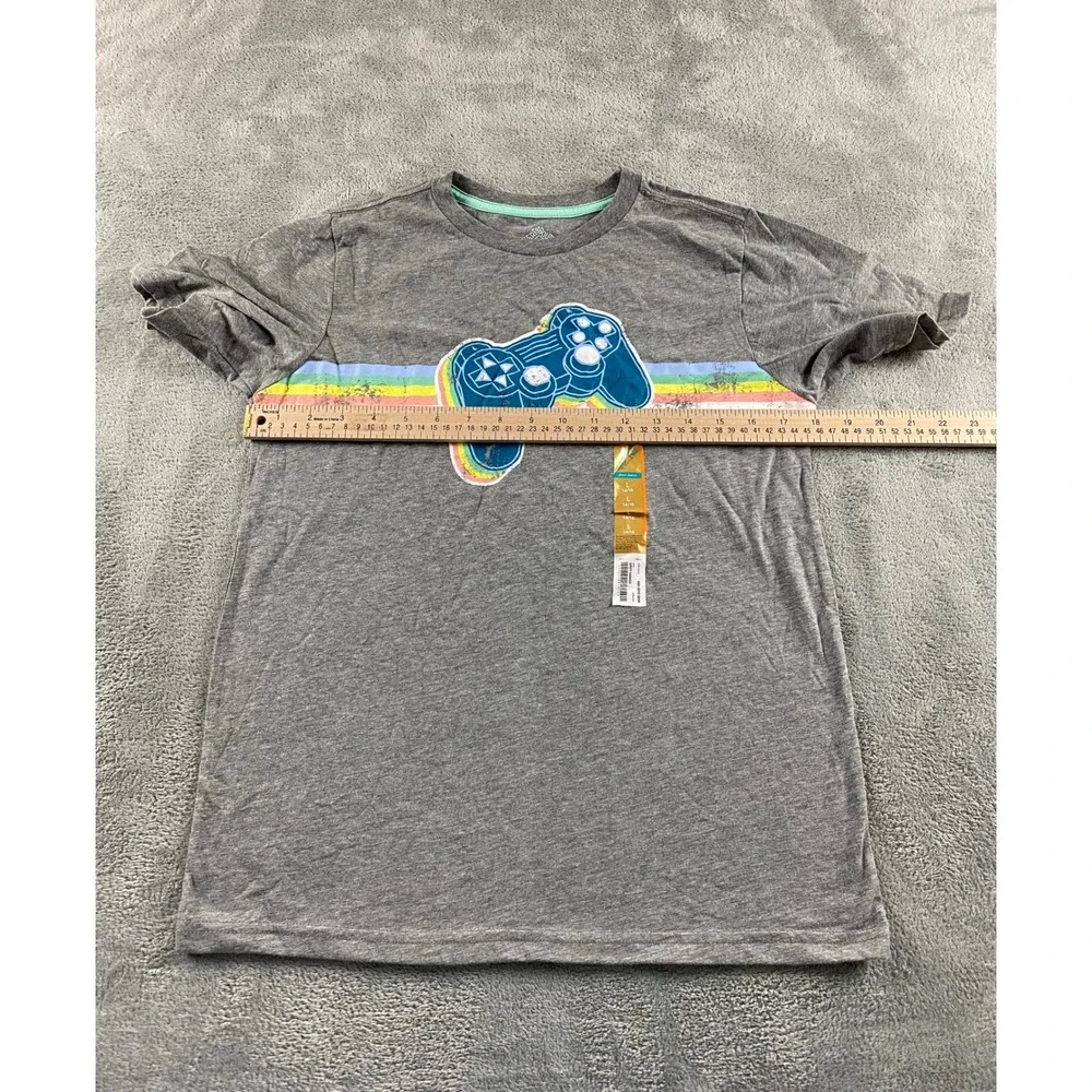 Thereabouts Kids Grey Gamer Graphic Tee Shirt Short Sleeve Size L 14/16‎ NWT